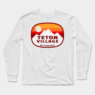 Skiing Teton Village Wyoming Ski Hiking Snowboarding Long Sleeve T-Shirt